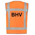 Veiligheidsvest Oranje, BHV - achterkant | Calm Veiligheidsadviesbureau